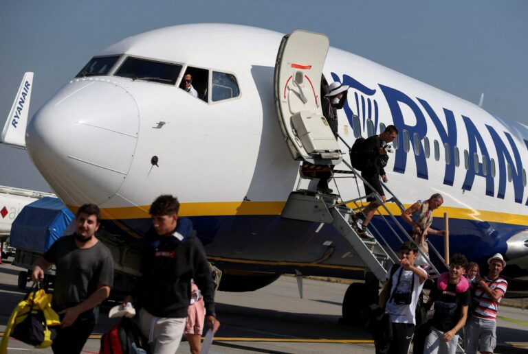 File Photo Passengers Alight From A Ryanair Aircraft At Ferenc Liszt International Airport In Budapest Scaled.jpeg